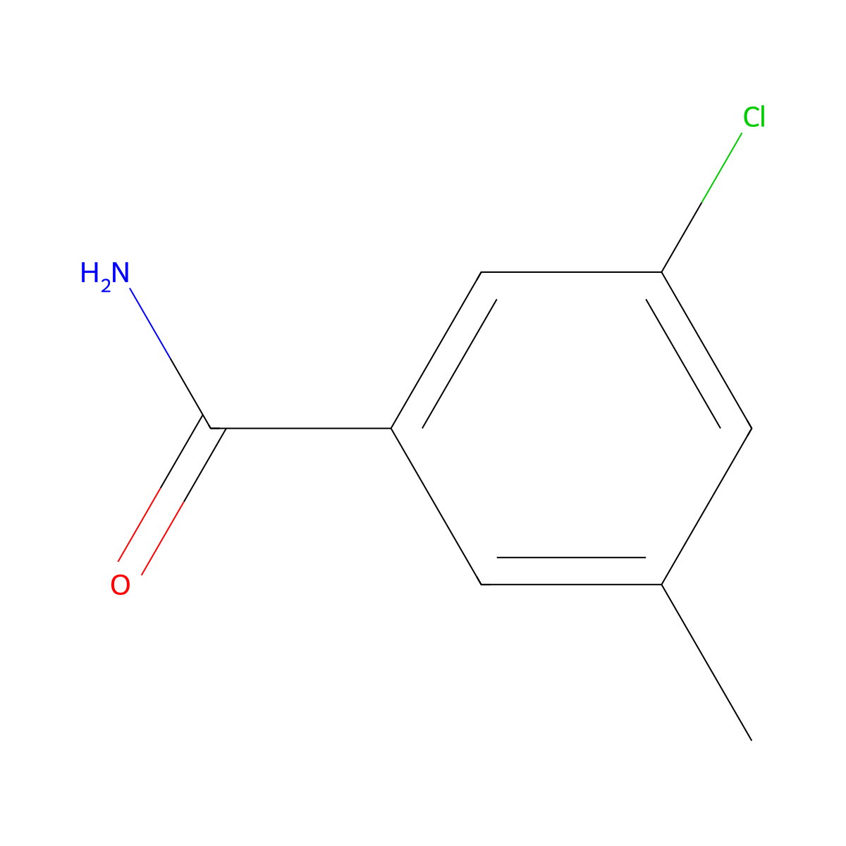 3-Chloro-5-methylbenzamide molecular structure, CAS 1240305-88-7