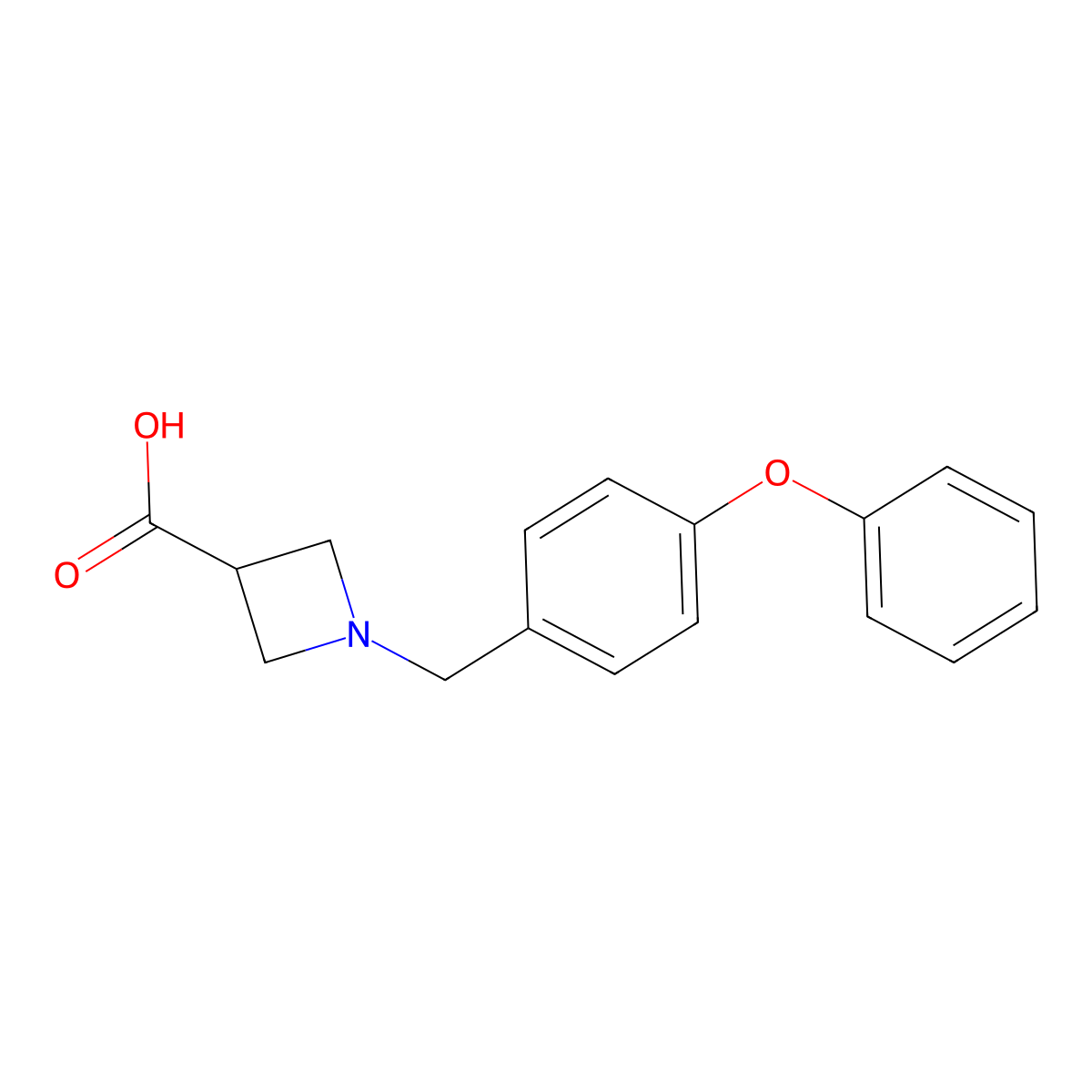 1-[(4-Phenoxyphenyl)methyl]azetidine-3-carboxylic acid molecular structure, CAS 1240308-17-1