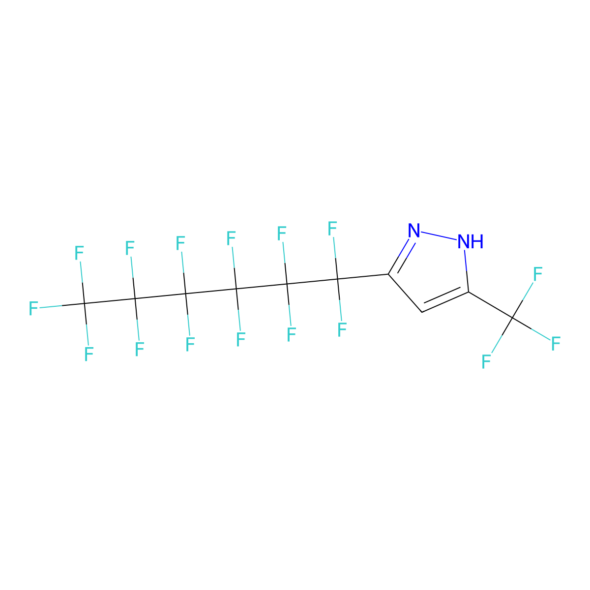 3-Perfluorohexyl-5-trifluoromethyl-pyrazole molecular structure, CAS 1240309-75-4