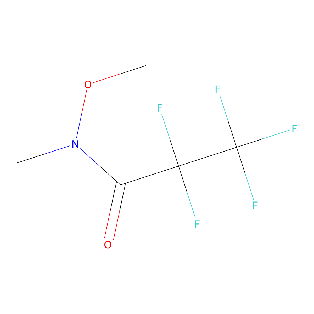 2,2,3,3,3-pentafluoro-N-methoxy-N-methylpropanamide molecular structure, CAS 1240317-98-9