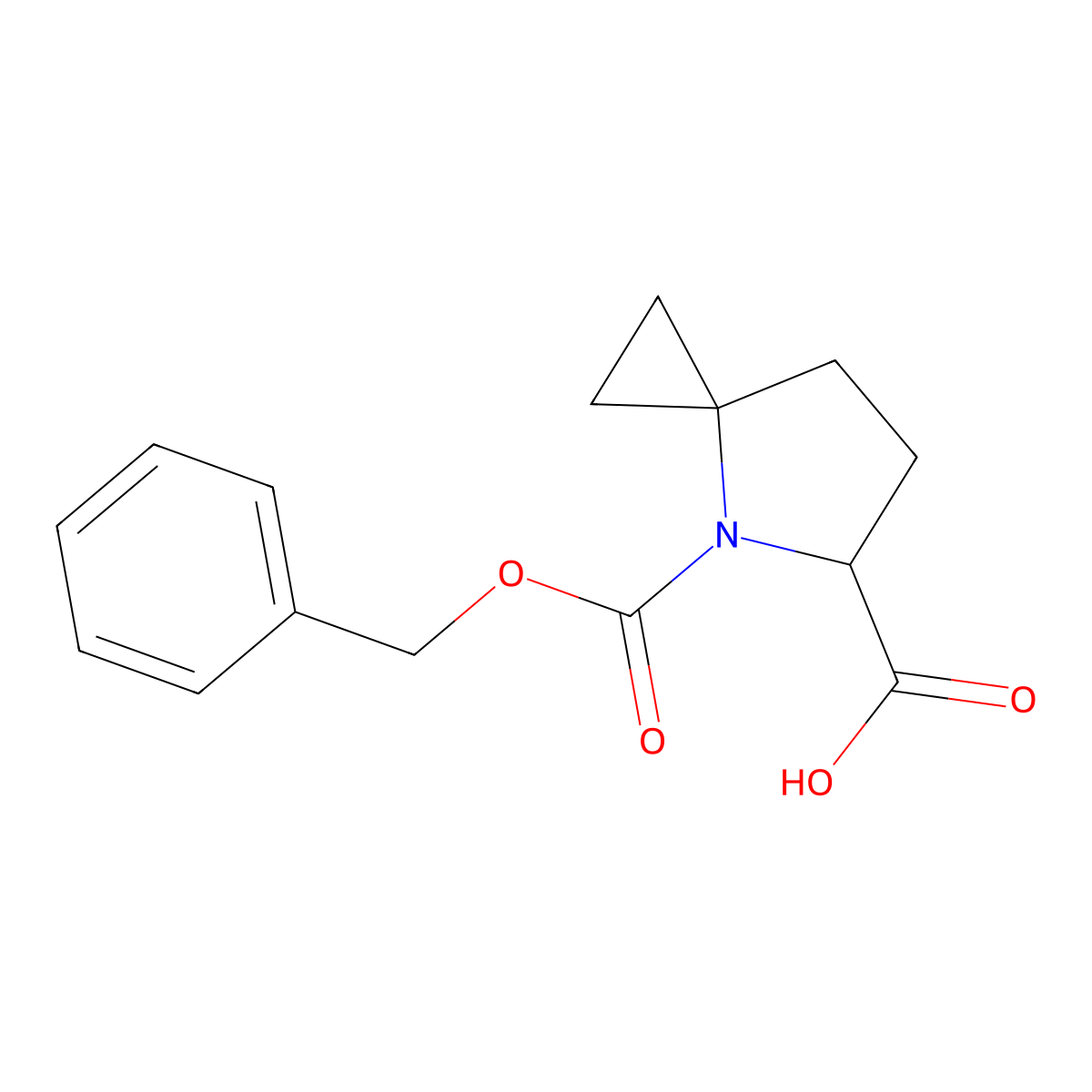 4-[(Benzyloxy)carbonyl]-4-azaspiro[2.4]heptane-5-carboxylic acid molecular structure, CAS 124032-32-2