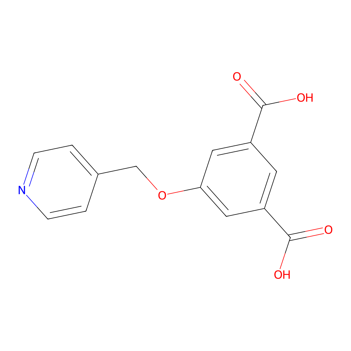 5-(Pyridin-4-ylmethoxy)isophthalic acid molecular structure, CAS 1240327-15-4