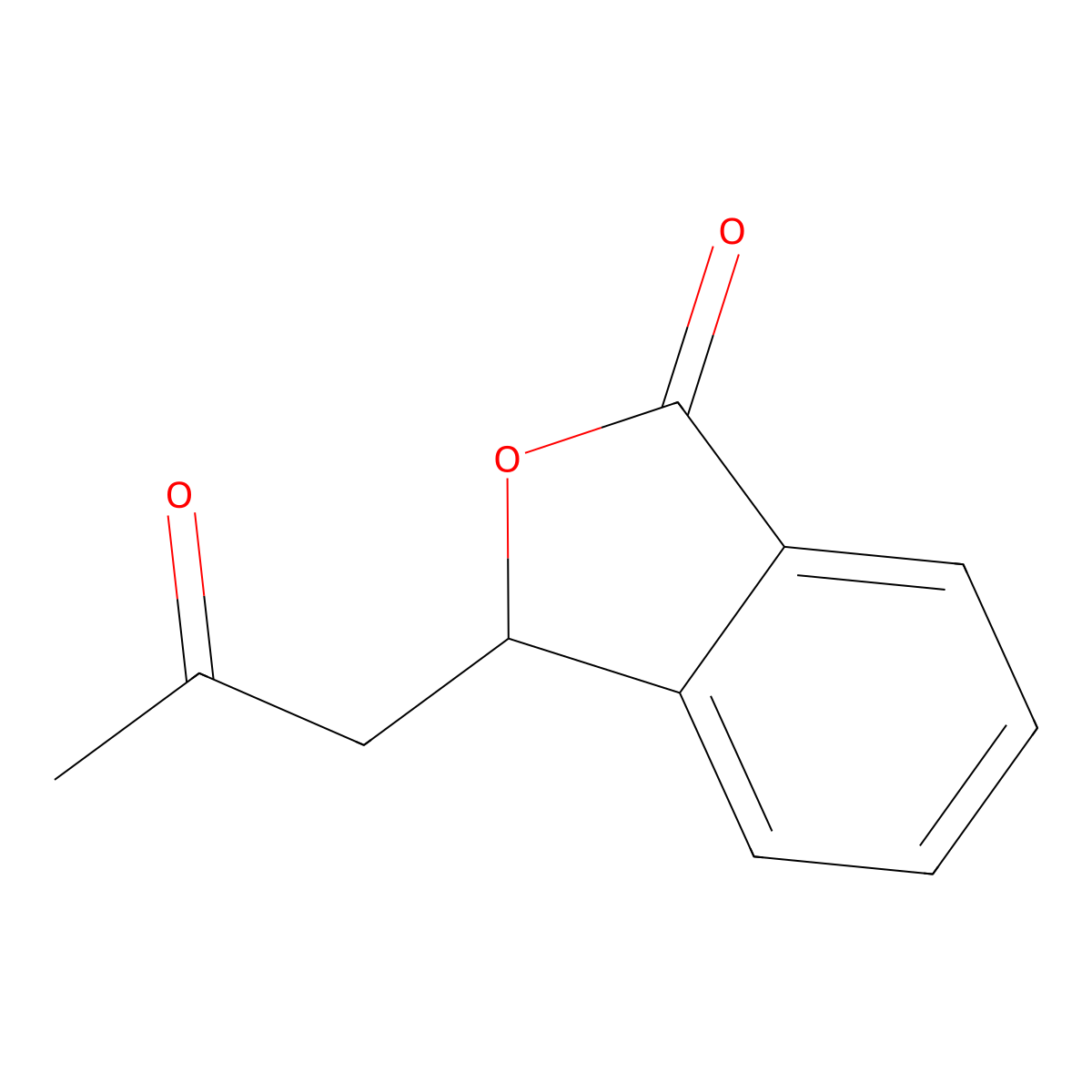 3-(2-Oxopropyl)isobenzofuran-1(3H)-one molecular structure, CAS 124033-31-4