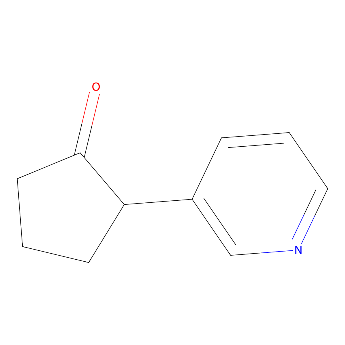 2-(Pyridin-3-yl)cyclopentan-1-one molecular structure, CAS 124034-96-4