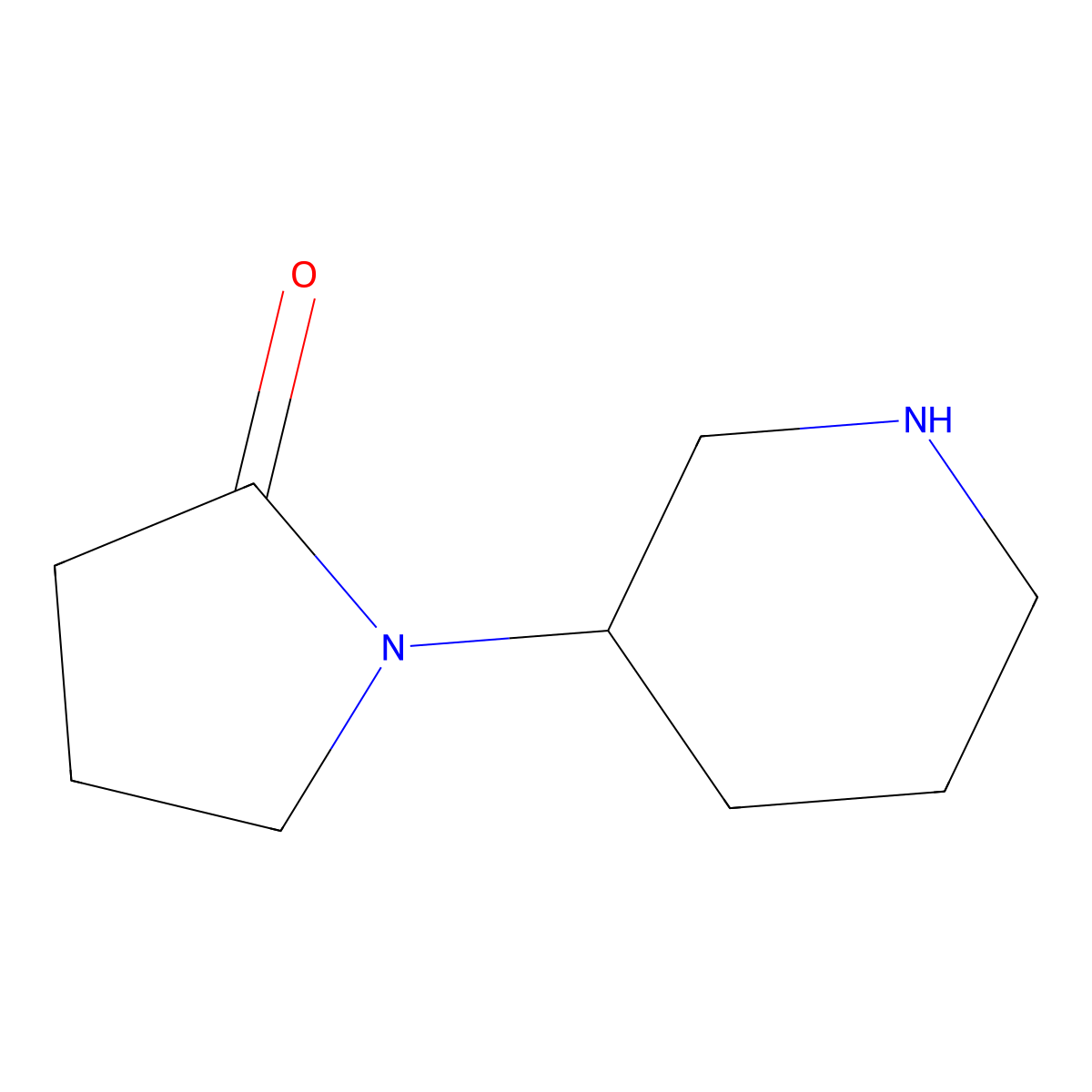 1-(3r)-3-Piperidinyl-2-pyrrolidinone molecular structure, CAS 1240347-02-7