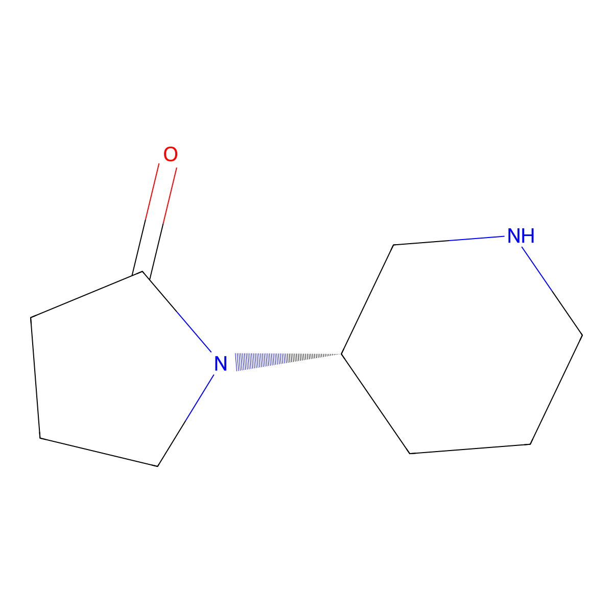 1-(3s)-3-Piperidinyl-2-pyrrolidinone molecular structure, CAS 1240347-03-8