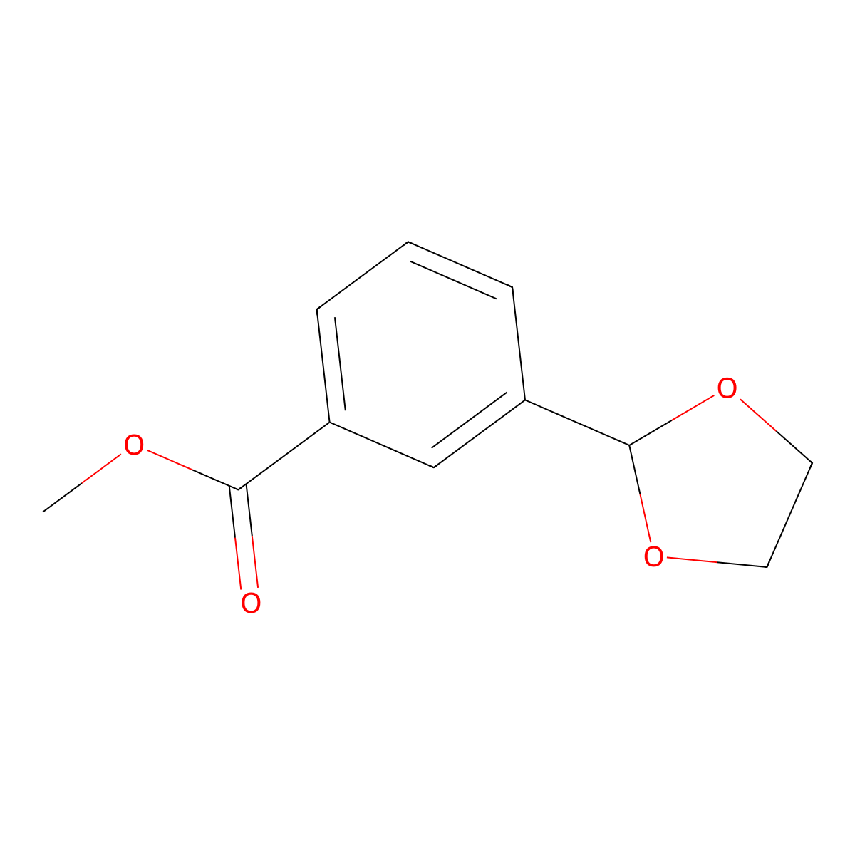 Methyl 3-(1,3-dioxolan-2-yl)benzoate molecular structure, CAS 124038-36-4