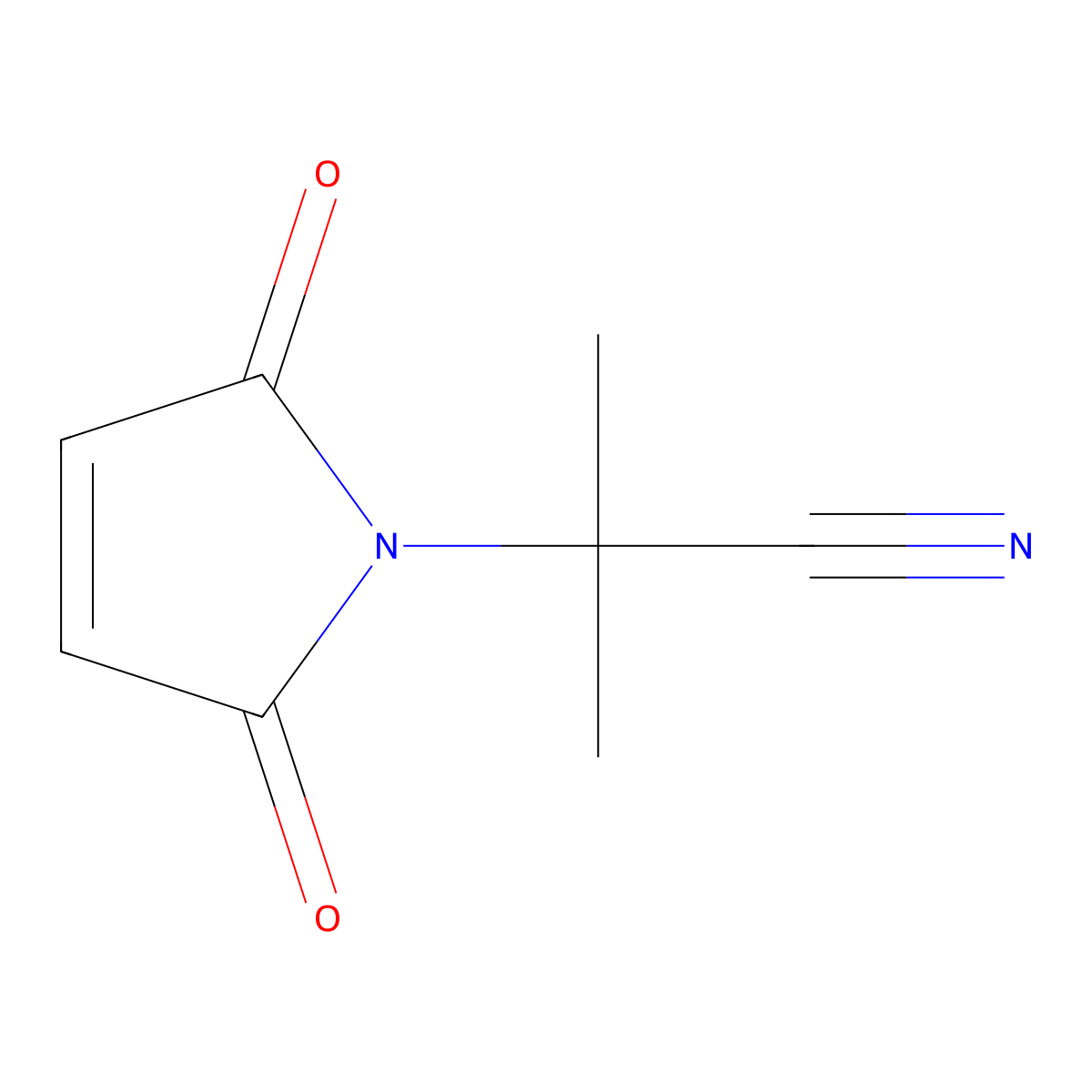 2-(2,5-dioxo-2,5-dihydro-1H-pyrrol-1-yl)-2-methylpropanenitrile molecular structure, CAS 1240384-54-6