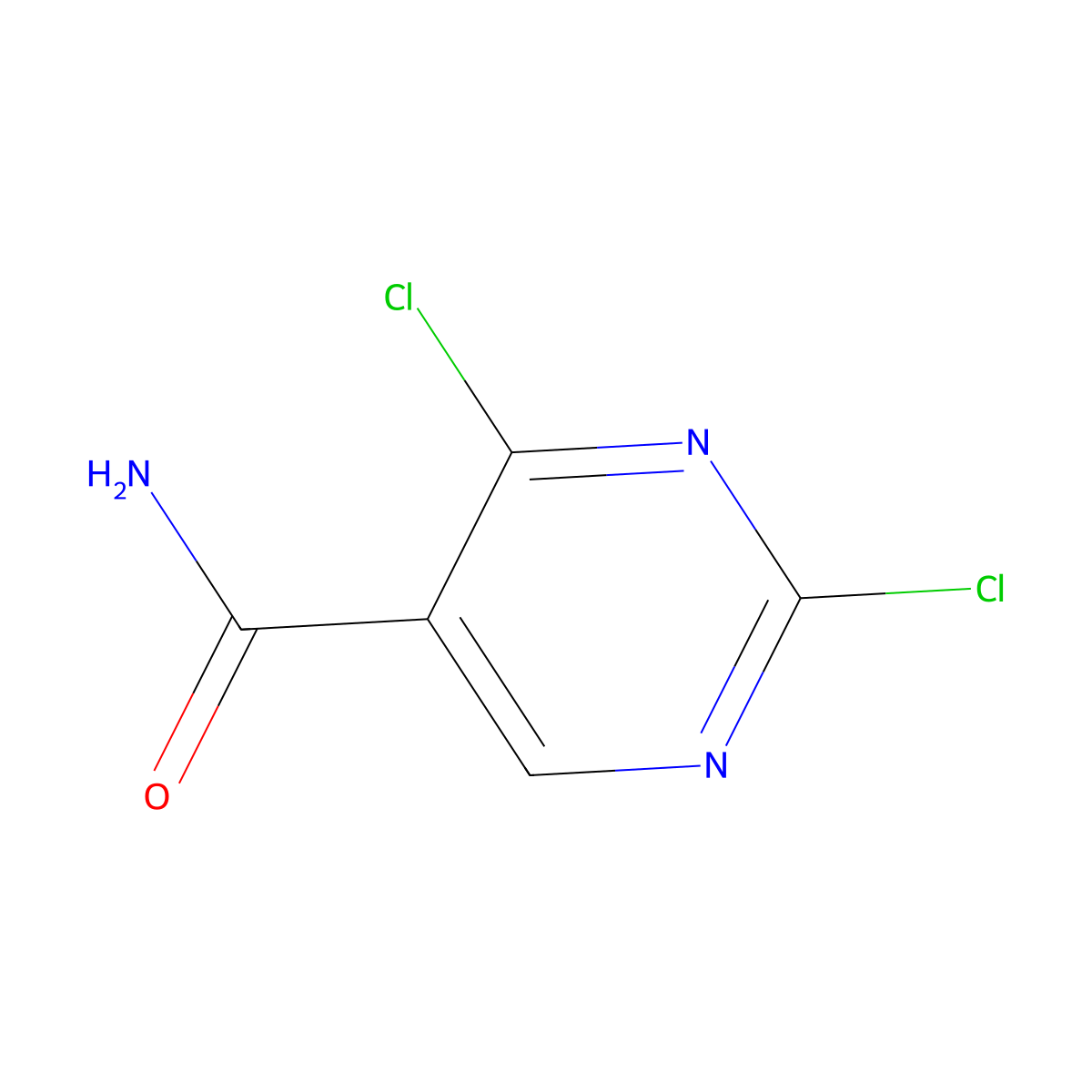 2,4-Dichloropyrimidine-5-carboxamide molecular structure, CAS 1240390-28-6
