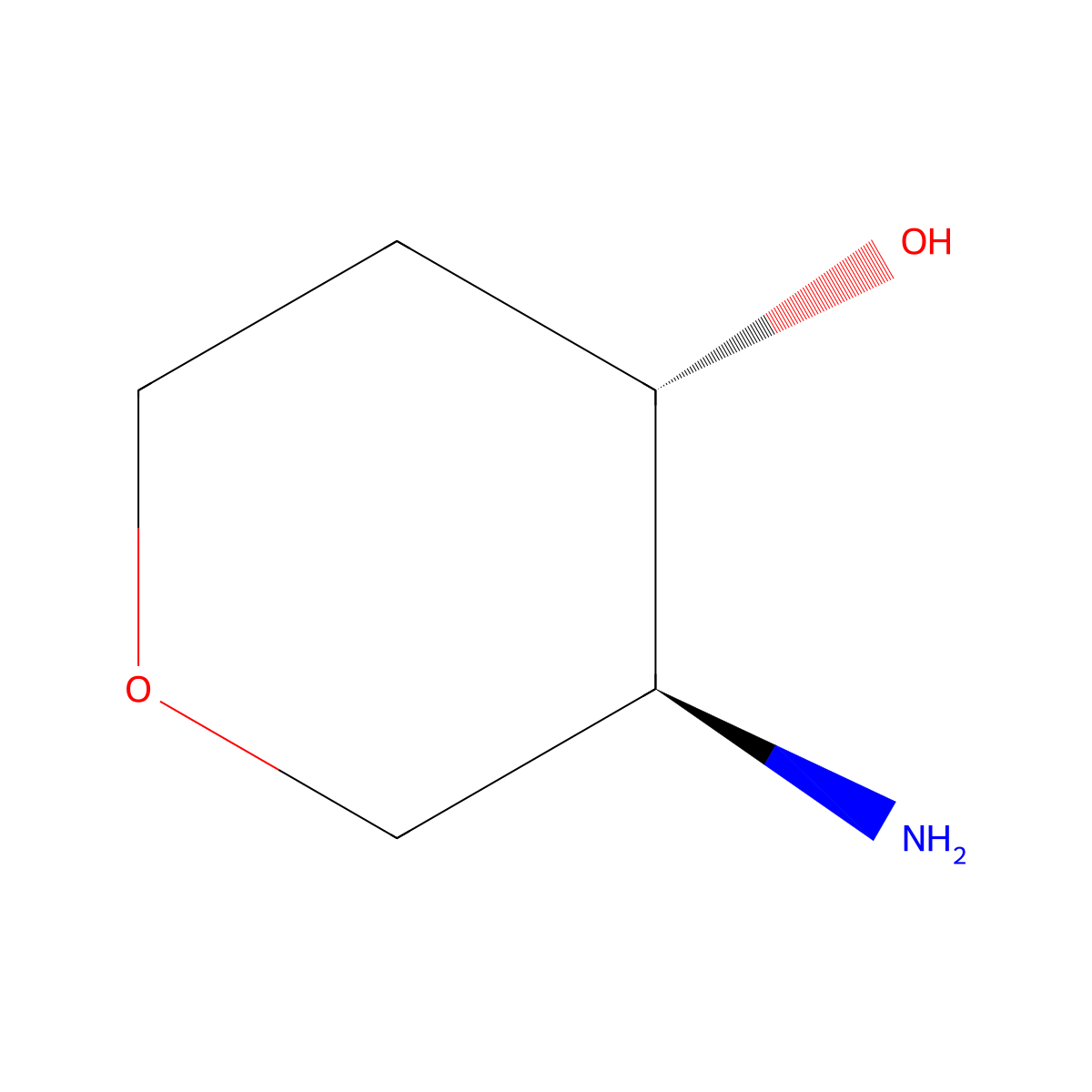(3S,4S)-3-Aminotetrahydro-2H-pyran-4-OL molecular structure, CAS 1240390-32-2