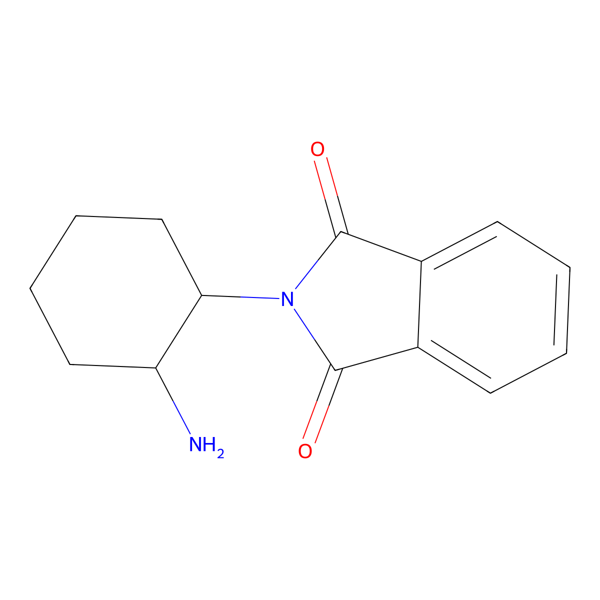 2-((1S,2S)-2-Aminocyclohexyl)isoindoline-1,3-dione molecular structure, CAS 1240398-42-8