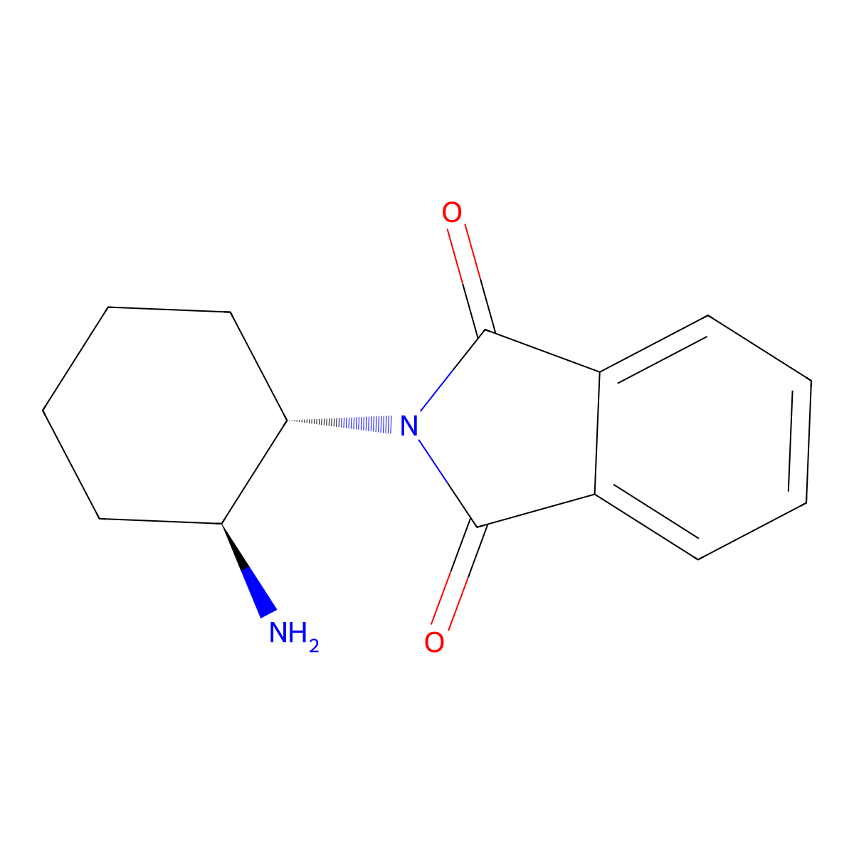 2-((1S,2S)-2-Aminocyclohexyl)isoindoline-1,3-dione molecular structure, CAS 1240398-42-8