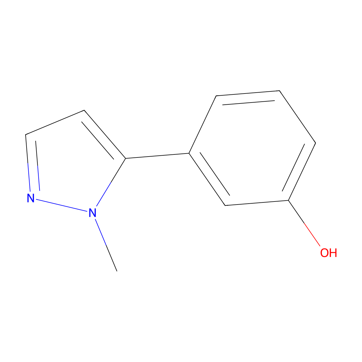 3-(1-Methyl-1H-pyrazol-5-yl)phenol molecular structure, CAS 1240407-71-9
