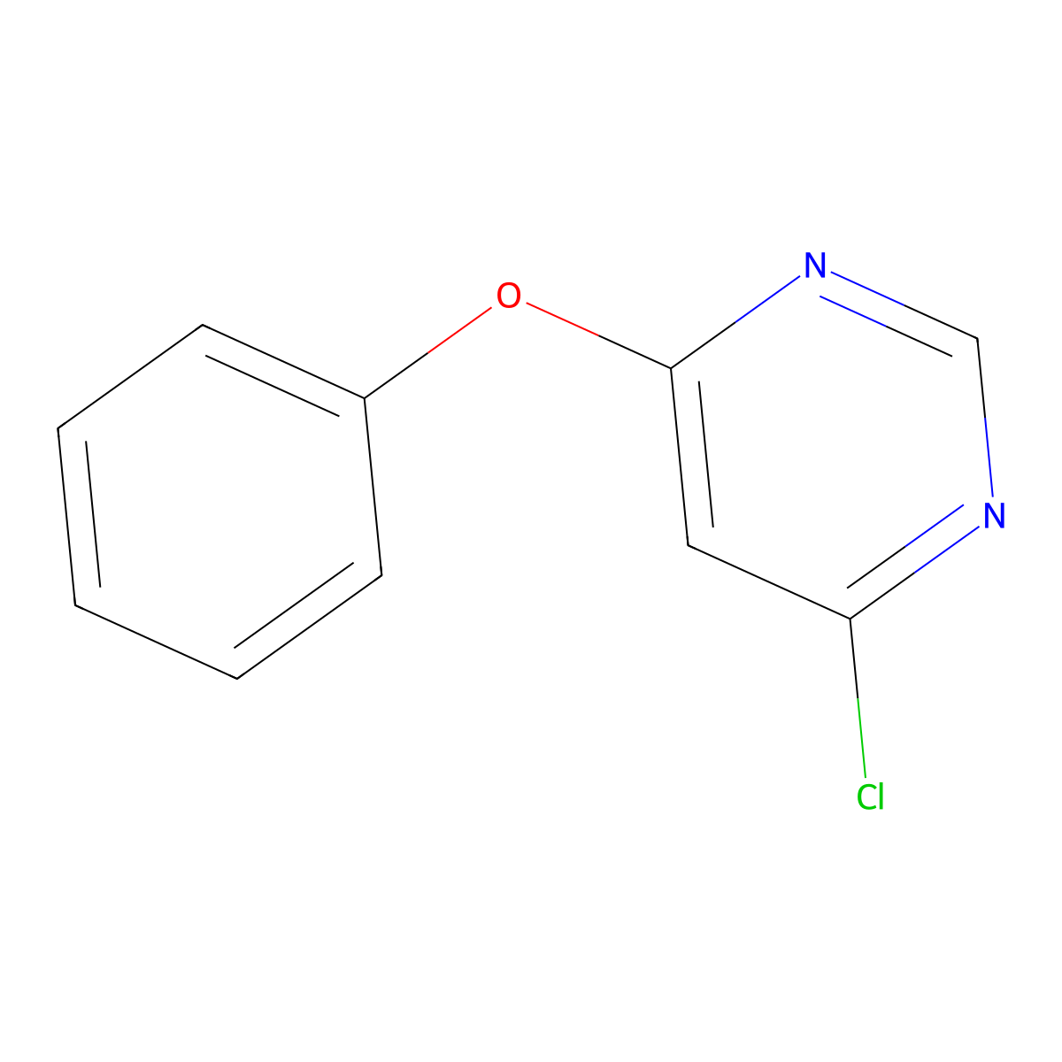 4-Chloro-6-phenoxypyrimidine molecular structure, CAS 124041-00-5