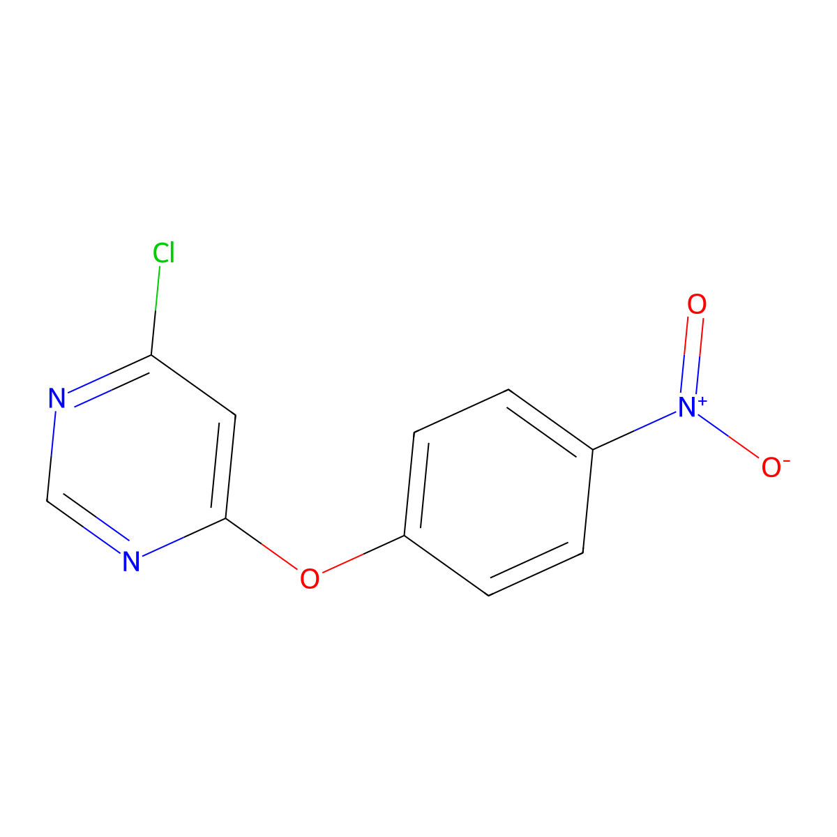 4-Chloro-6-(4-nitrophenoxy)pyrimidine molecular structure, CAS 124041-03-8