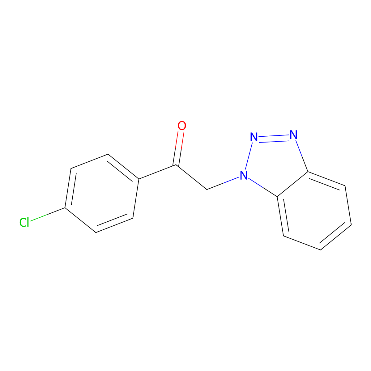 2-(Benzotriazol-1-yl)-1-(4-chlorophenyl)ethanone molecular structure, CAS 124041-74-3