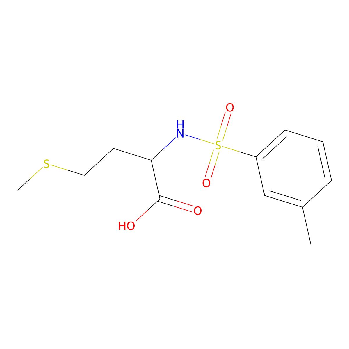 (m-Tolylsulfonyl)methionine molecular structure, CAS 1240424-27-4