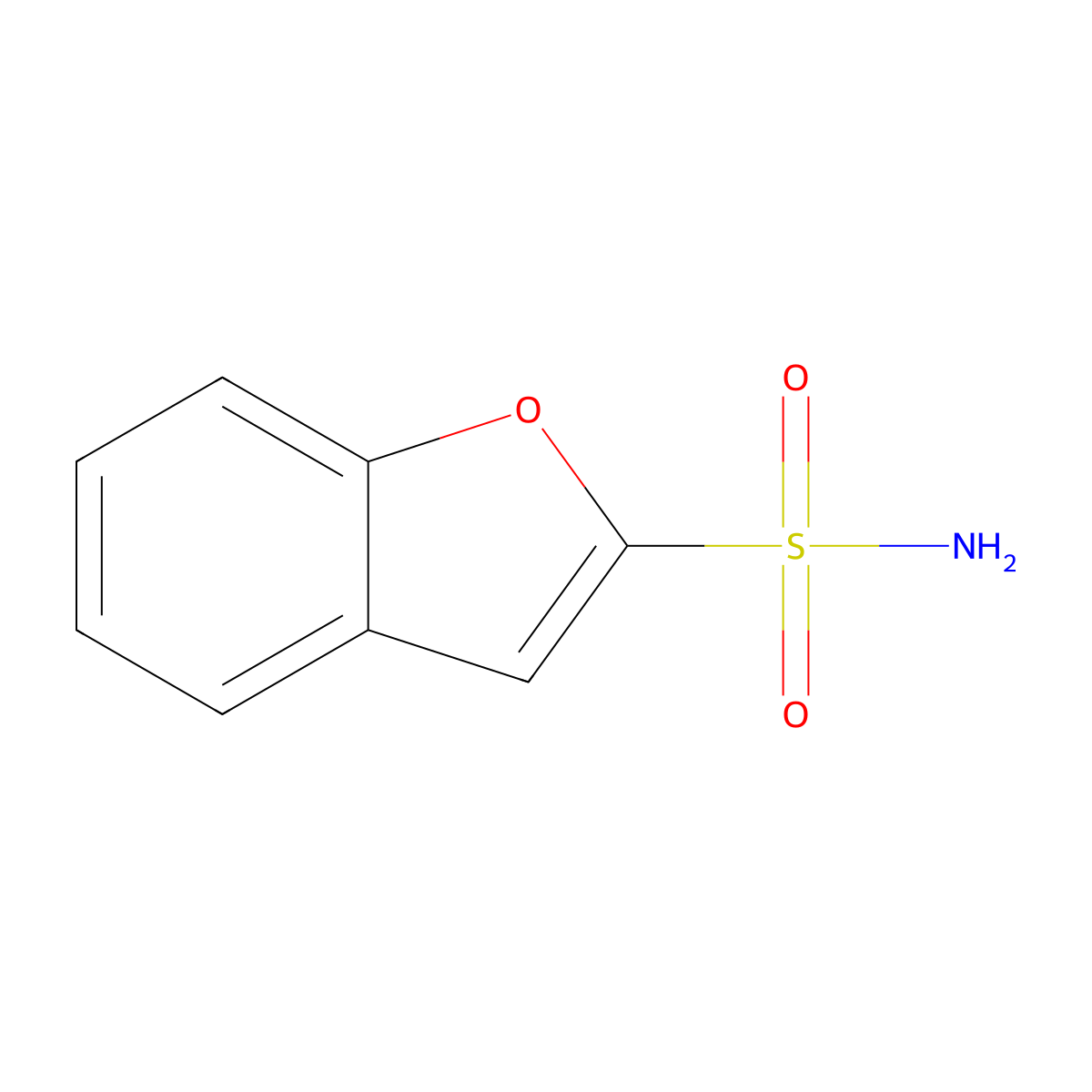 1-Benzofuran-2-Sulfonamide molecular structure, CAS 124043-72-7