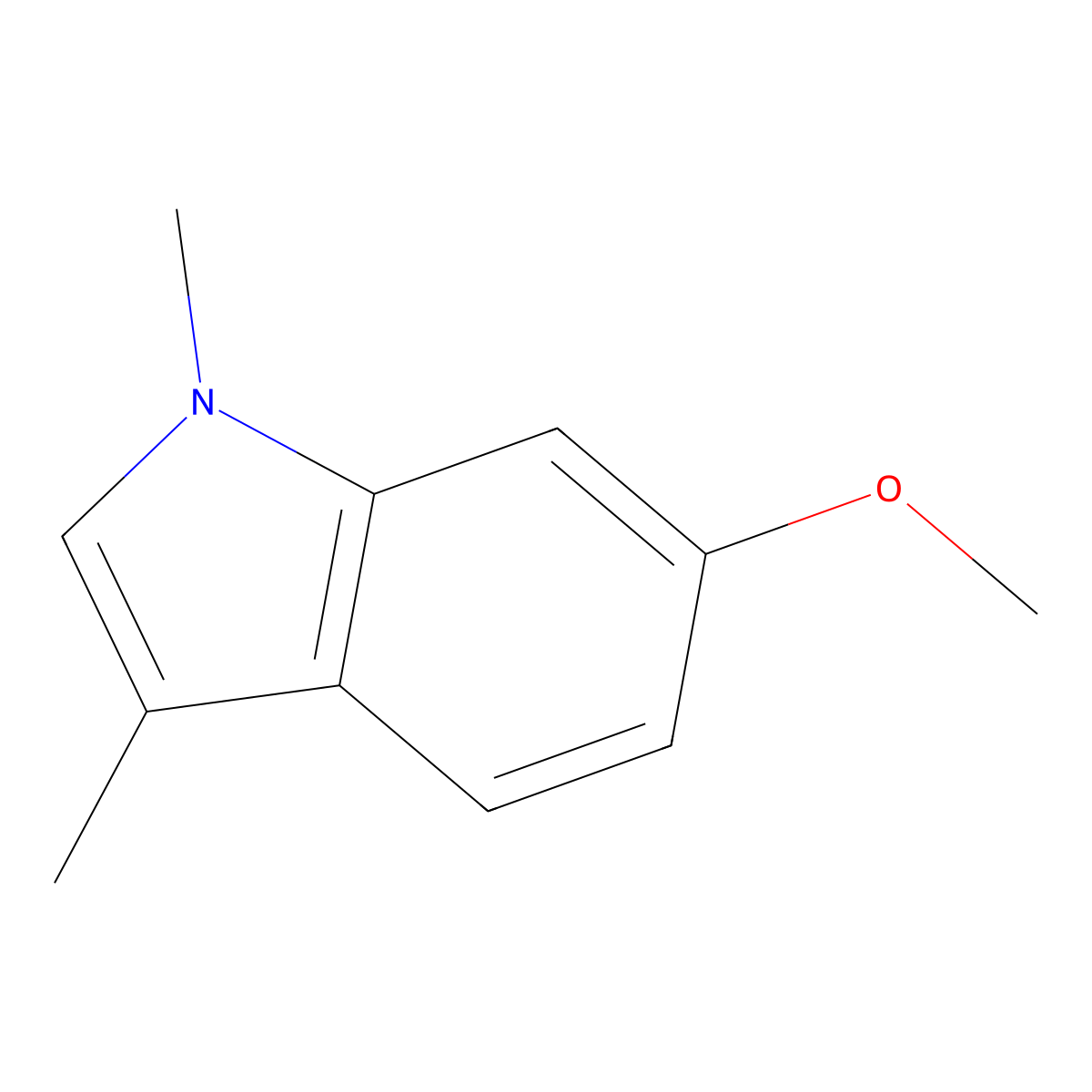 6-Methoxy-1,3-dimethyl-1H-indole molecular structure, CAS 124043-80-7
