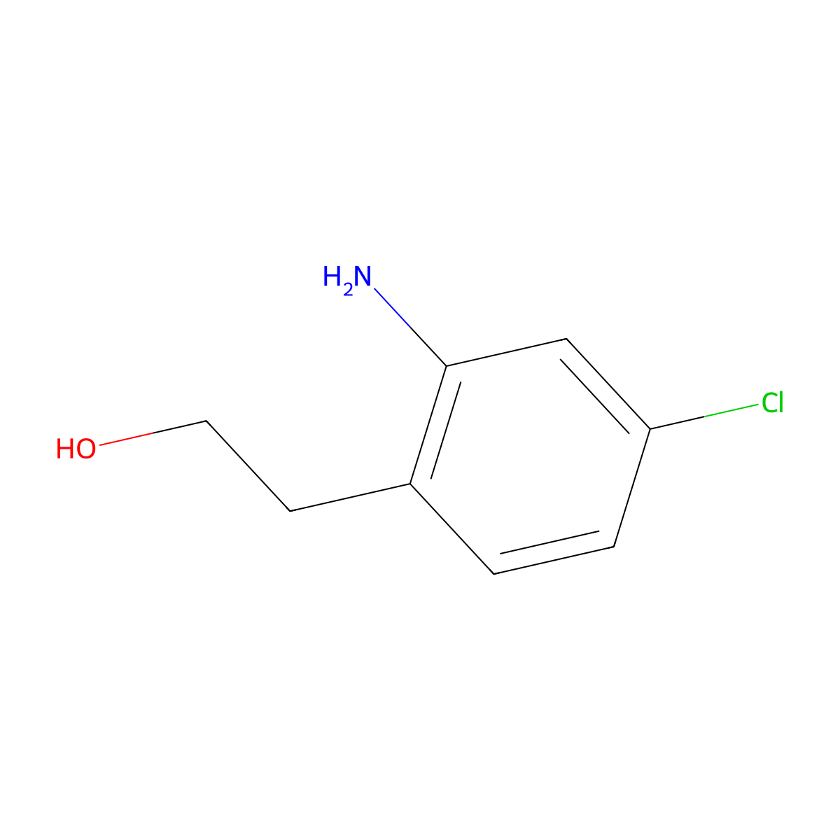 2-(2-Amino-4-chlorophenyl)ethanol molecular structure, CAS 124043-86-3