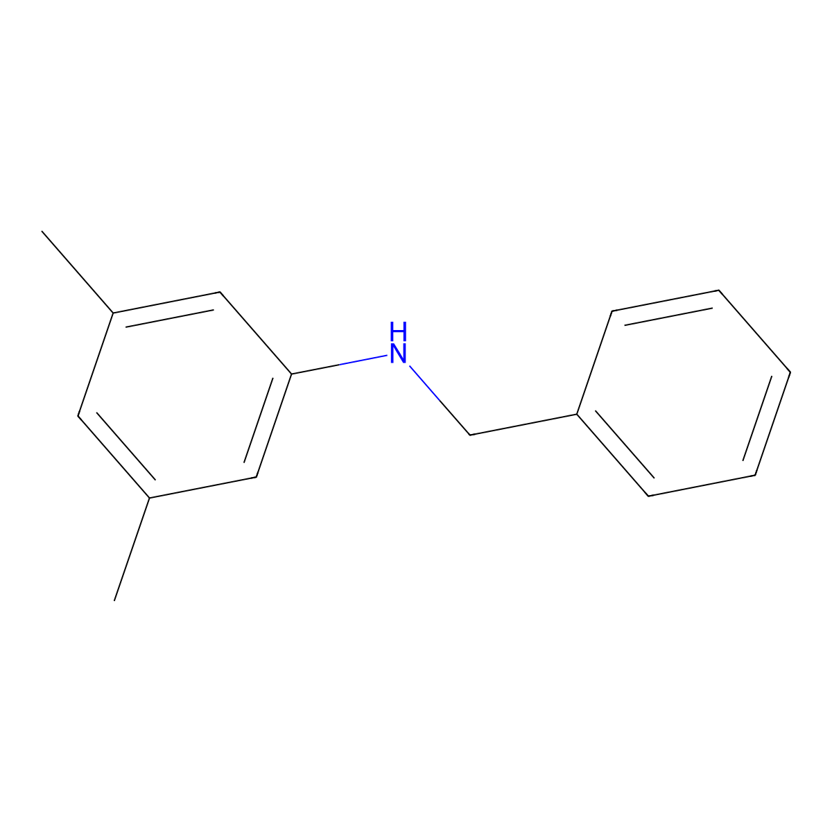N-Benzyl-3,5-dimethylaniline molecular structure, CAS 124043-95-4
