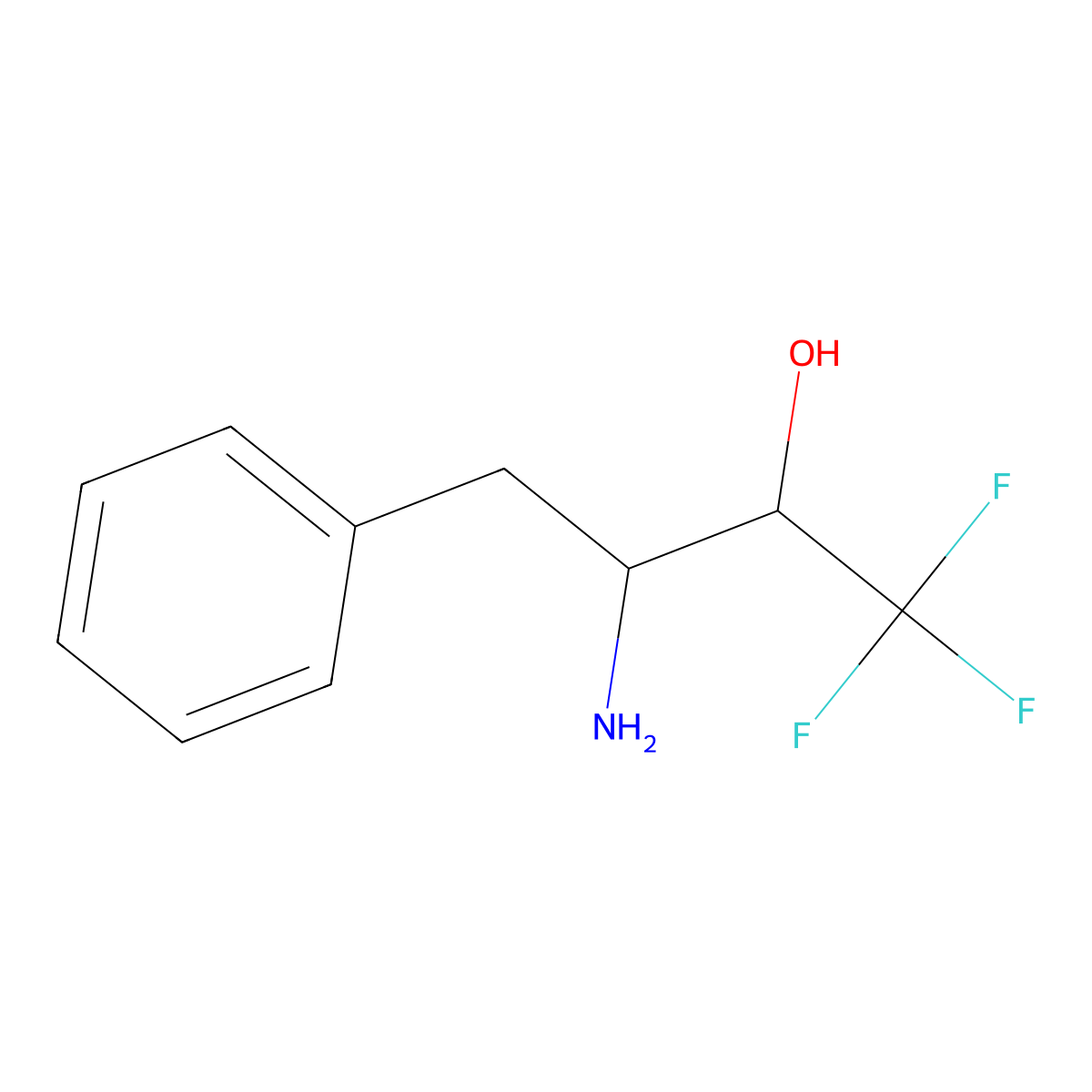 3-Amino-1,1,1-trifluoro-4-phenylbutan-2-ol molecular structure, CAS 124044-49-1