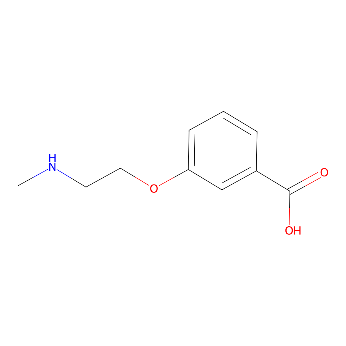 3-[2-(Methylamino)ethoxy]benzoic acid molecular structure, CAS 1240482-95-4