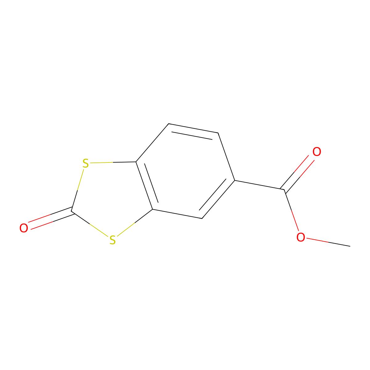 Methyl 2-oxobenzo[d][1,3]dithiole-5-carboxylate molecular structure, CAS 1240485-60-2