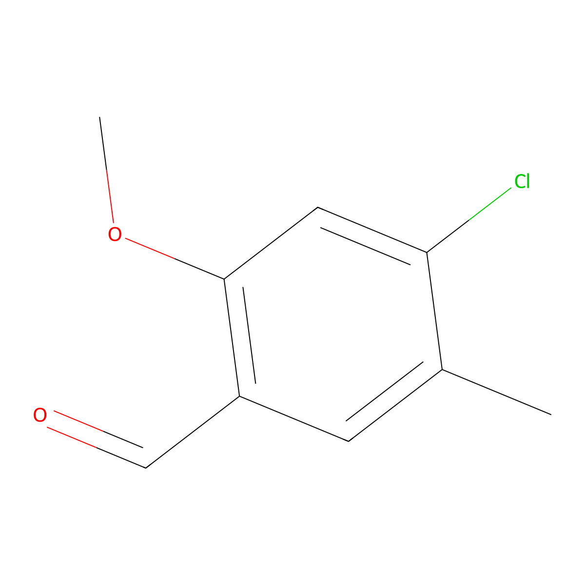 4-Chloro-2-methoxy-5-methylbenzaldehyde molecular structure, CAS 1240492-91-4