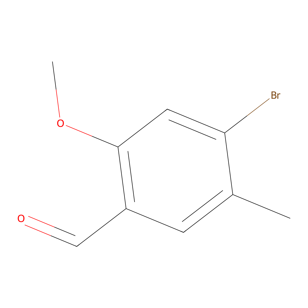 4-Bromo-2-methoxy-5-methylbenzaldehyde molecular structure, CAS 1240492-92-5