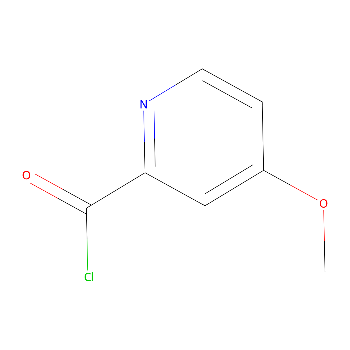 4-Methoxypyridine-2-carbonyl chloride molecular structure, CAS 124050-26-6