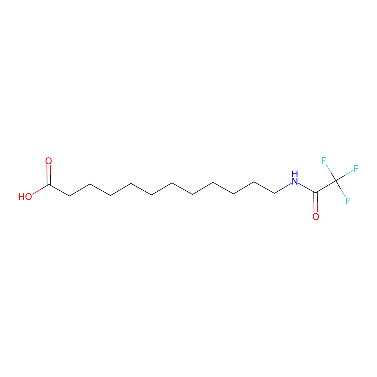 12-(2,2,2-Trifluoroacetamido)dodecanoic acid molecular structure, CAS 124051-56-5