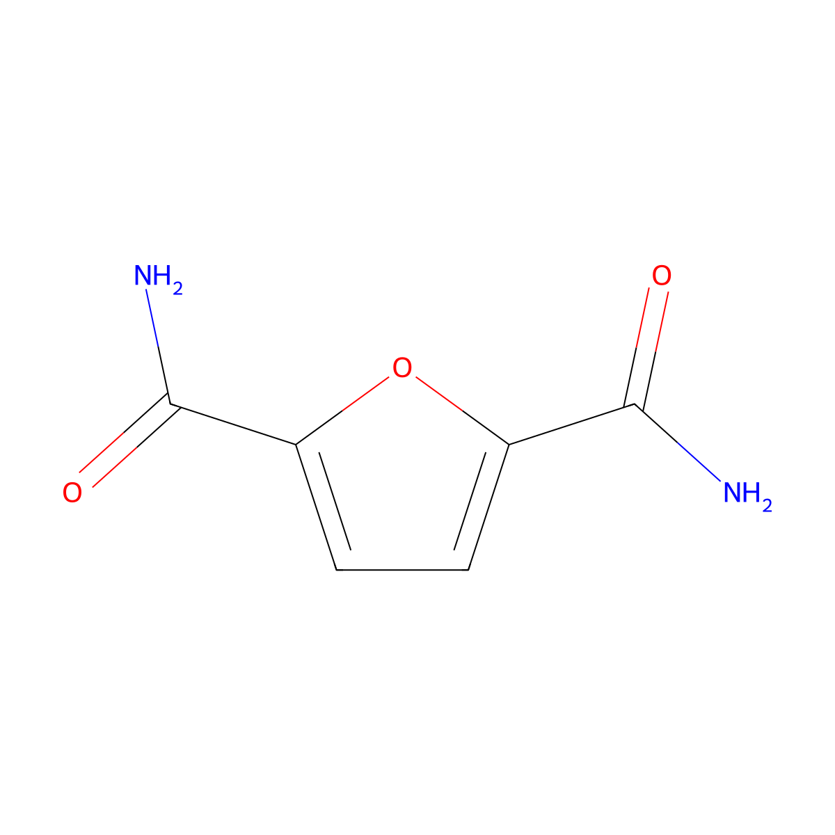 Furan-2,5-dicarboxamide molecular structure, CAS 124052-68-2