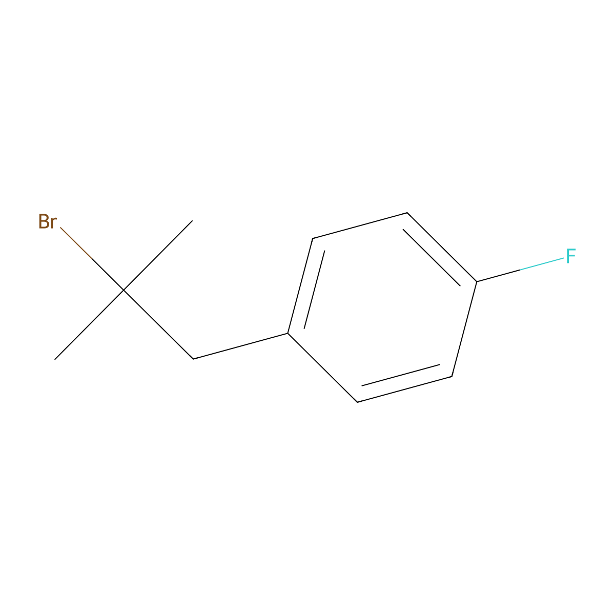 1-(2-Bromo-2-methylpropyl)-4-fluorobenzene molecular structure, CAS 1240520-37-9