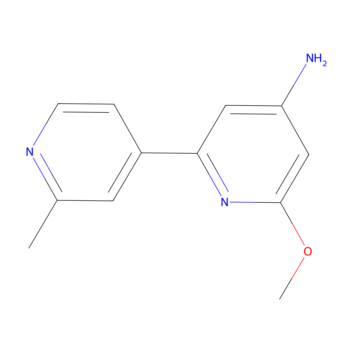 2-Methoxy-6-(2-methyl-4-pyridinyl)pyridin-4-amine molecular structure, CAS 1240523-48-1
