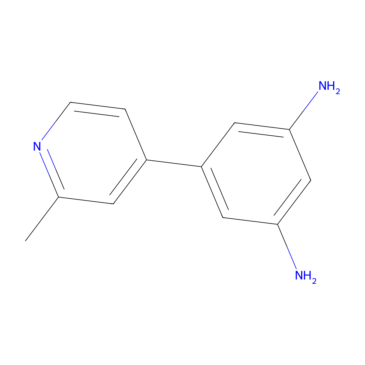 5-(2-Methylpyridin-4-yl)benzene-1,3-diamine molecular structure, CAS 1240523-83-4