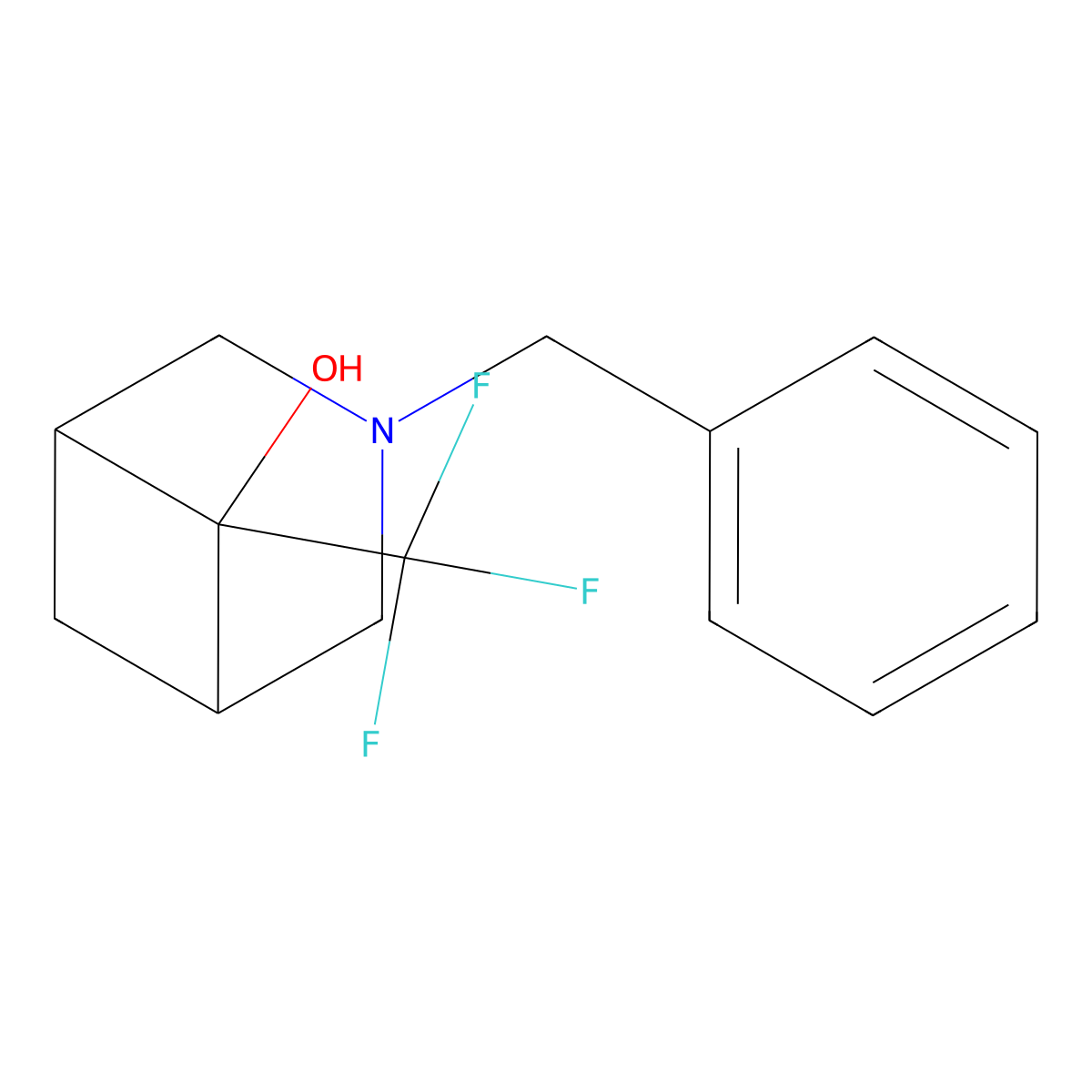 3-Benzyl-6-(trifluoromethyl)-3-azabicyclo[3.1.1]heptan-6-ol molecular structure, CAS 1240525-80-7