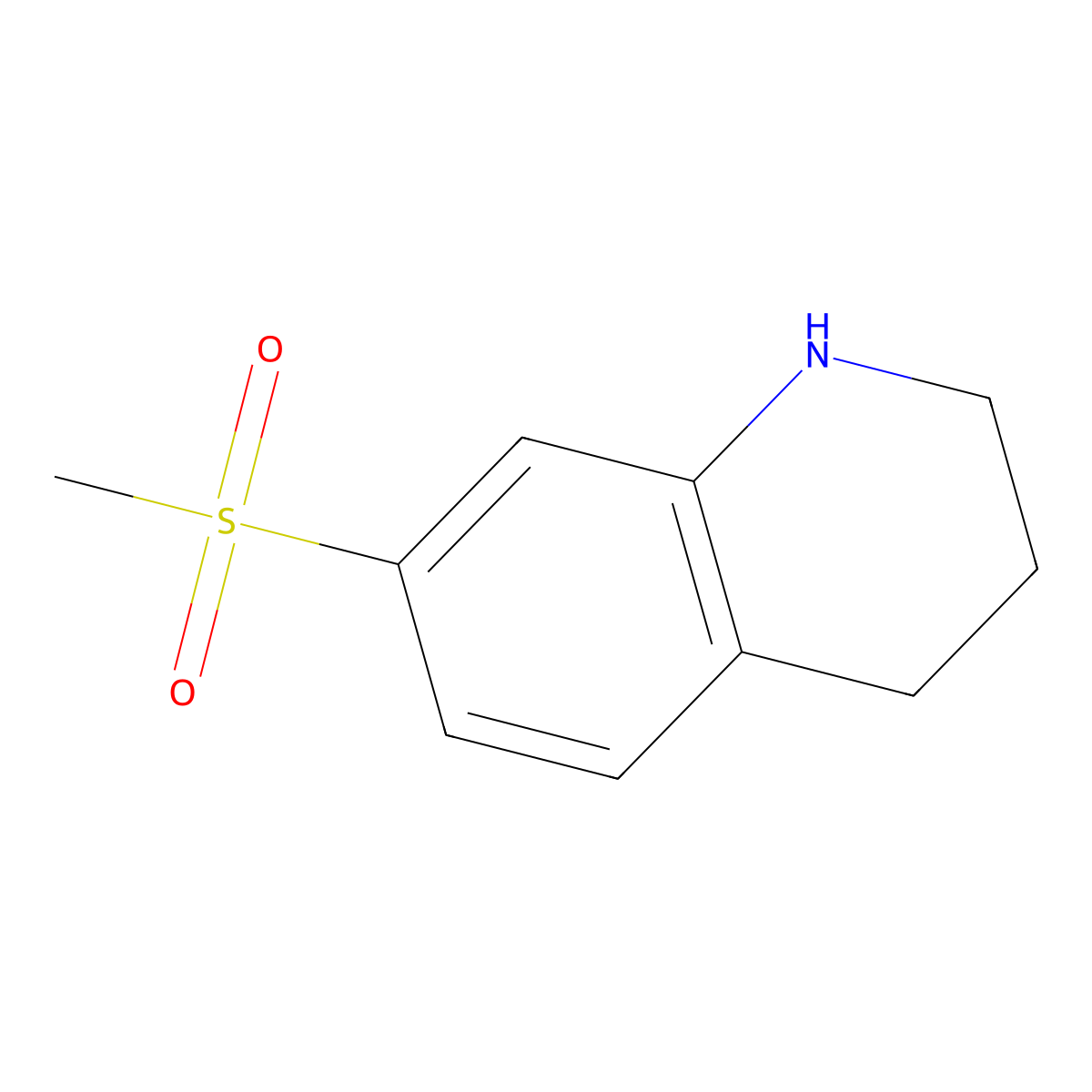 7-Methanesulfonyl-1,2,3,4-tetrahydroquinoline molecular structure, CAS 1240526-05-9