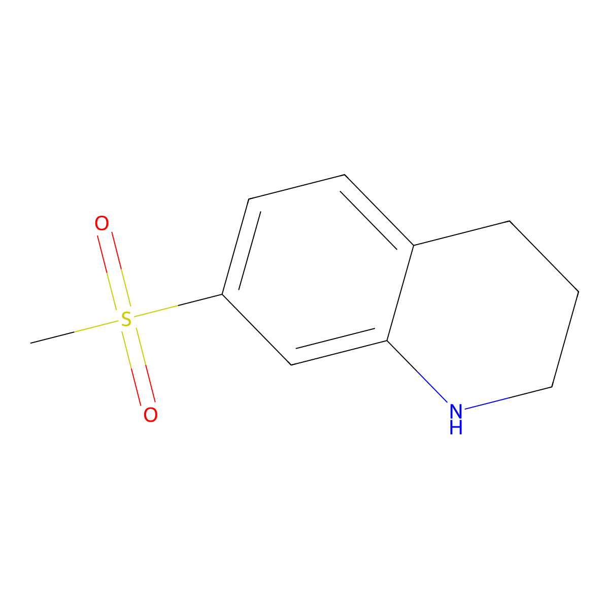 7-Methanesulfonyl-1,2,3,4-tetrahydroquinoline molecular structure, CAS 1240526-05-9