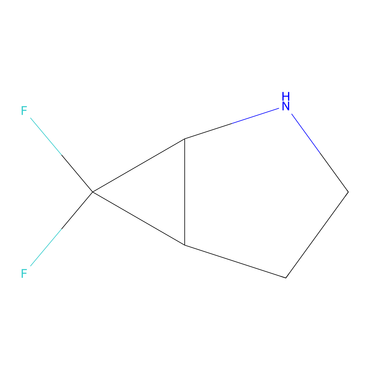 6,6-Difluoro-2-azabicyclo[3.1.0]hexane molecular structure, CAS 1240526-23-1
