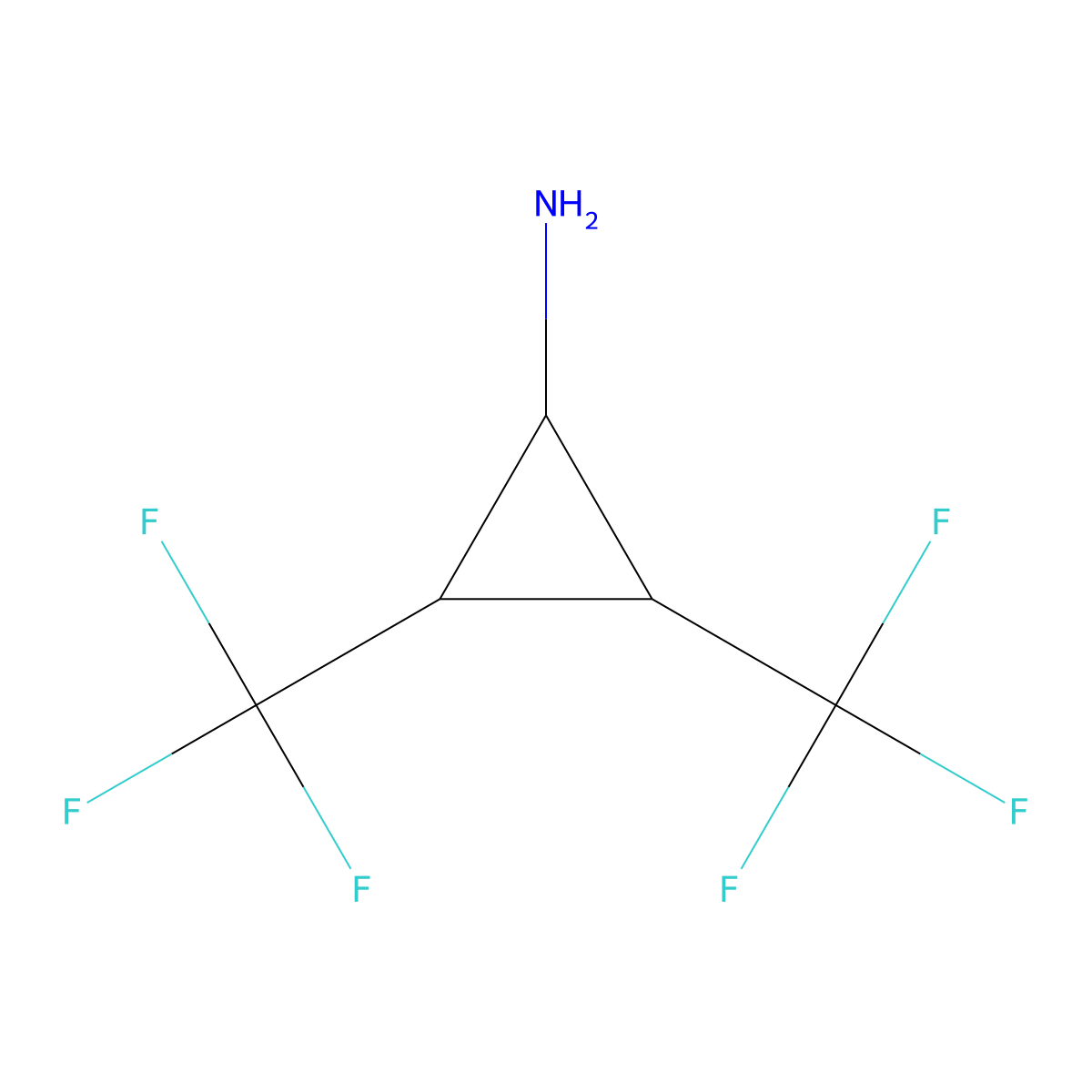 2,3-Bis(trifluoromethyl)cyclopropan-1-amine molecular structure, CAS 1240526-25-3