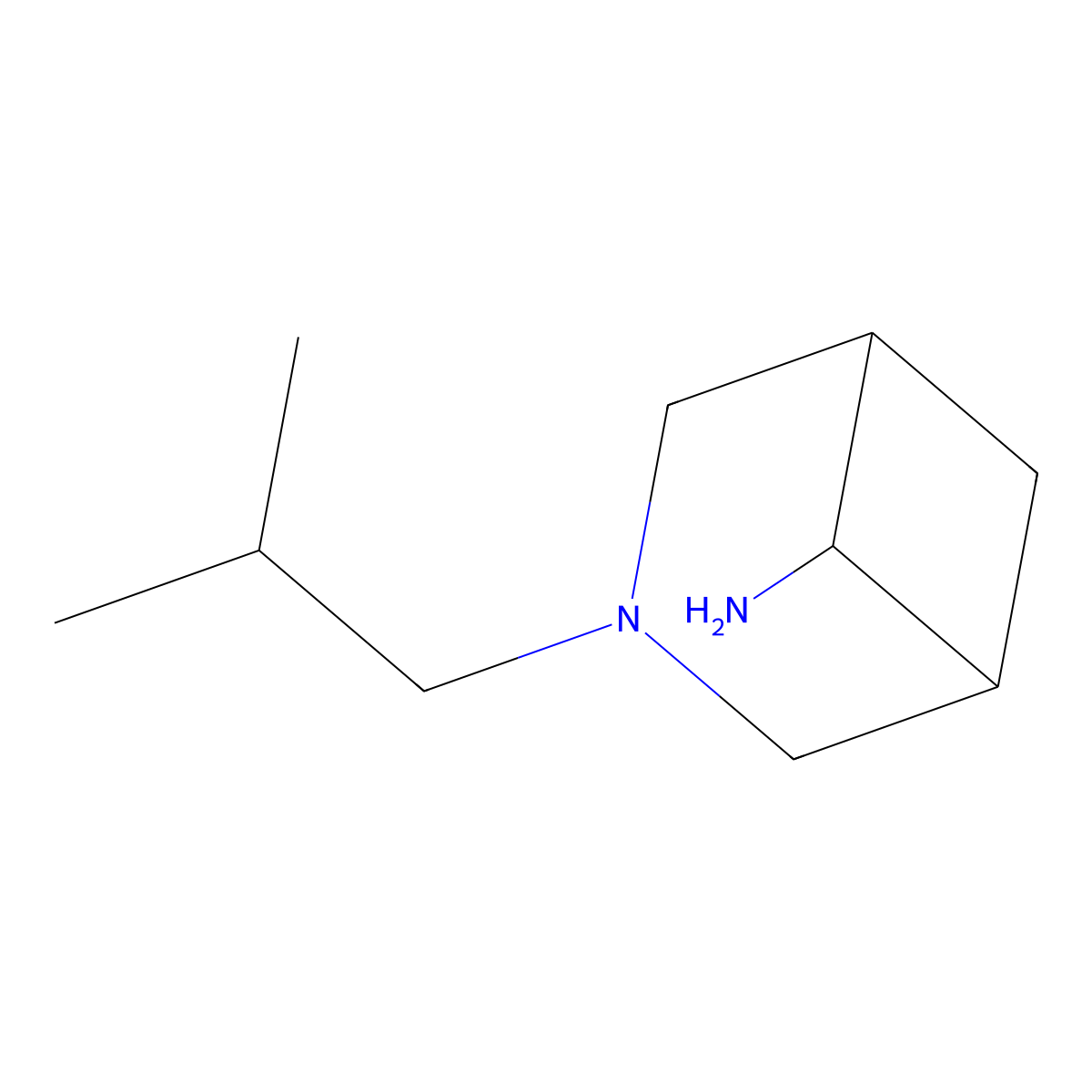 3-(2-Methylpropyl)-3-azabicyclo[3.1.1]heptan-6-amine molecular structure, CAS 1240526-28-6