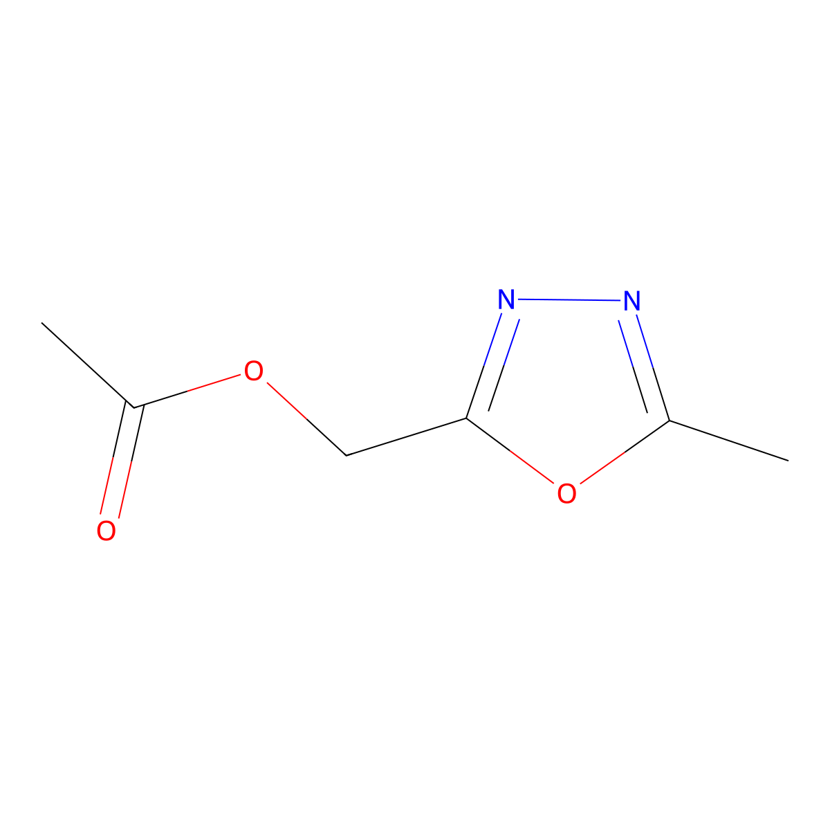 (5-Methyl-1,3,4-oxadiazol-2-yl)methyl acetate molecular structure, CAS 1240526-45-7