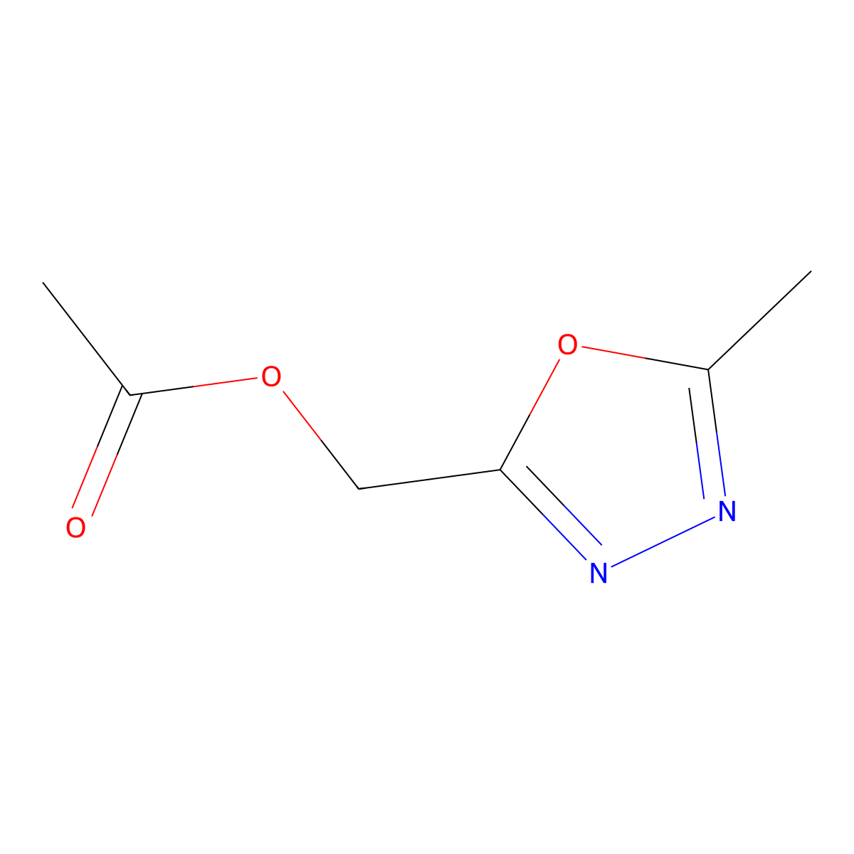 (5-Methyl-1,3,4-oxadiazol-2-yl)methyl acetate molecular structure, CAS 1240526-45-7