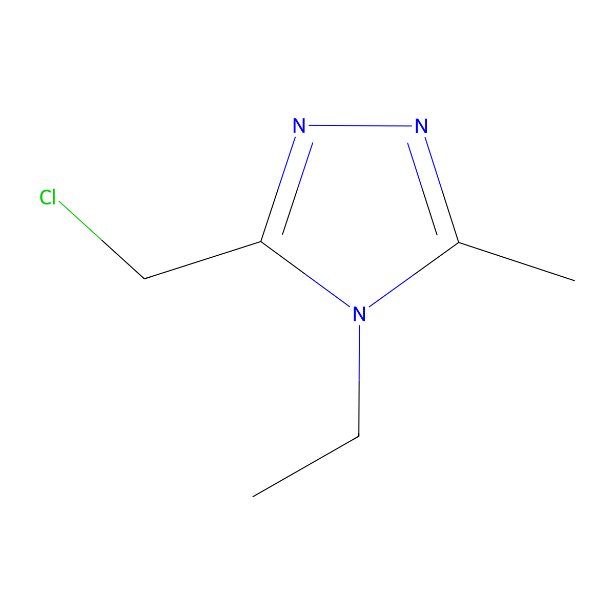 3-(chloromethyl)-4-ethyl-5-methyl-4H-1,2,4-triazole molecular structure, CAS 1240526-48-0
