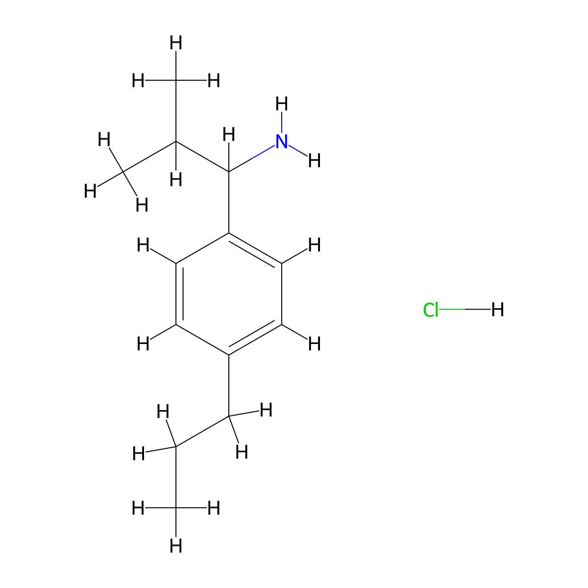 2-Methyl-1-(4-propylphenyl)propan-1-amine hydrochloride molecular structure, CAS 1240526-51-5