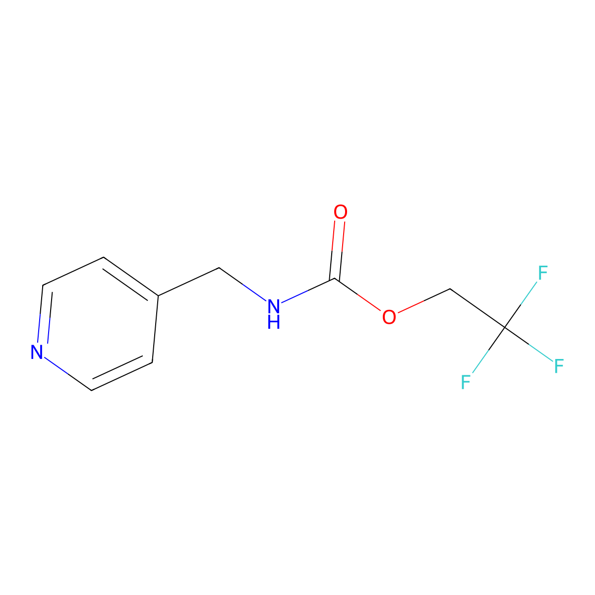 2,2,2-trifluoroethyl N-(pyridin-4-ylmethyl)carbamate molecular structure, CAS 1240526-53-7
