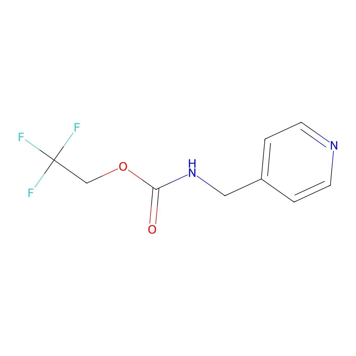 2,2,2-trifluoroethyl N-(pyridin-4-ylmethyl)carbamate molecular structure, CAS 1240526-53-7