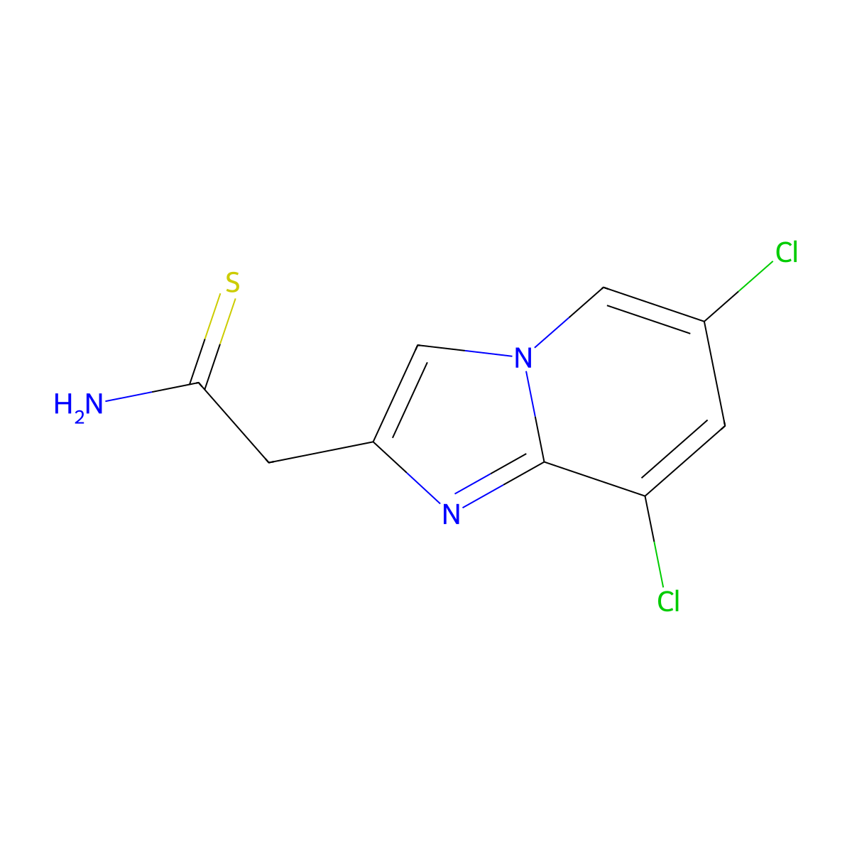 2-{6,8-Dichloroimidazo[1,2-a]pyridin-2-yl}ethanethioamide molecular structure, CAS 1240526-55-9