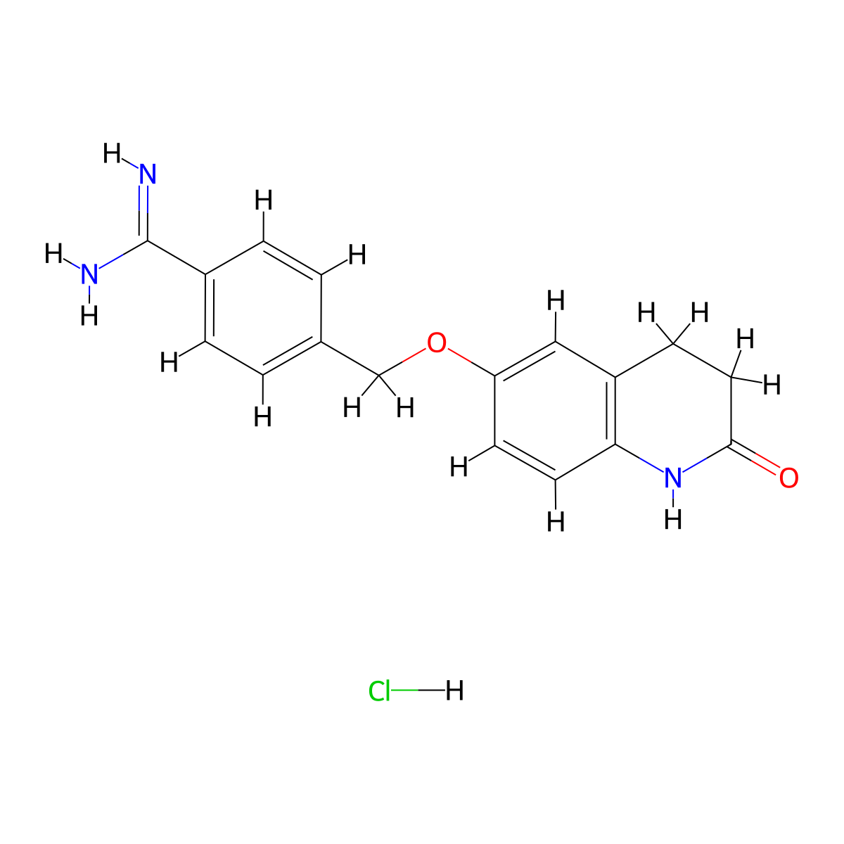 4-{[(2-Oxo-1,2,3,4-tetrahydroquinolin-6-yl)oxy]methyl}benzene-1-carboximidamide hydrochloride molecular structure, CAS 1240526-57-1